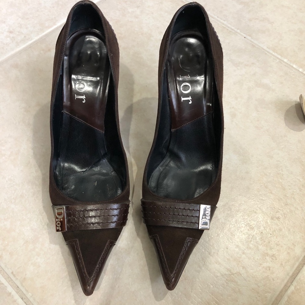Christian Dior chocolate brown high heels